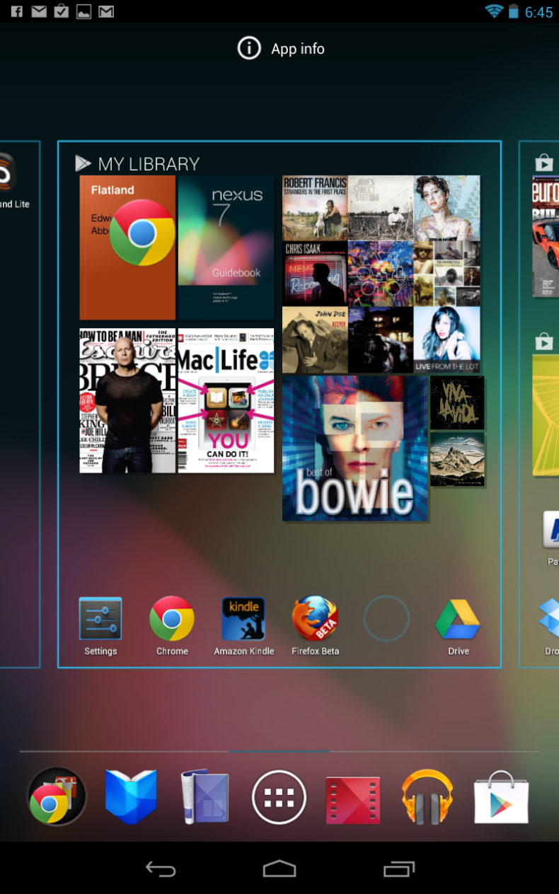 Nexus 7 Home screen